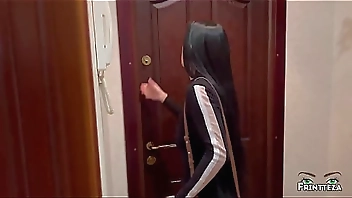 Hot Stepmom cheats on her husband from her Stepsons, swallows a dick and lick her ass